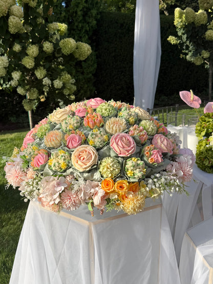 SUMMER FAIRYTALE - Levitating Bouquet Series - Edible Arrangements - Edible Floral Centrepieces - Cupcake Dome - Dessert