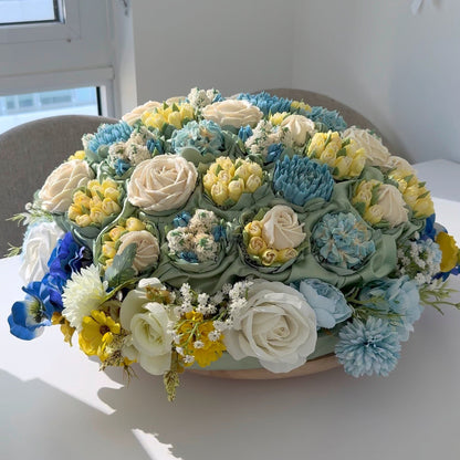 AMALFI COAST- Levitating Bouquet Series - Edible Arrangements - Edible Floral Centrepieces - Cupcake Dome - Dessert