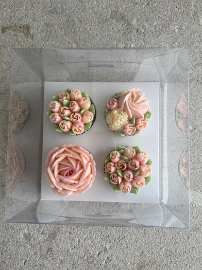 Luxury 4-Cupcake Clear Box - Set of 10