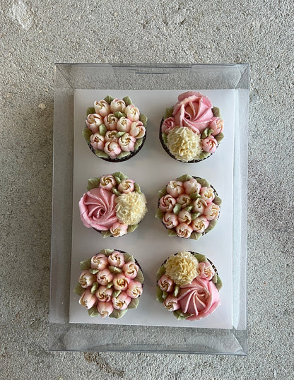 Luxury 6-Cupcake Clear Box - Set of 10