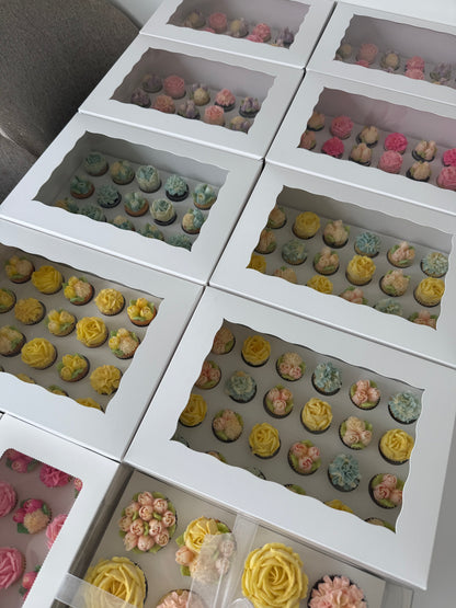 Luxury 24 Mini Window-Lid Cupcake Box - Pack of 10