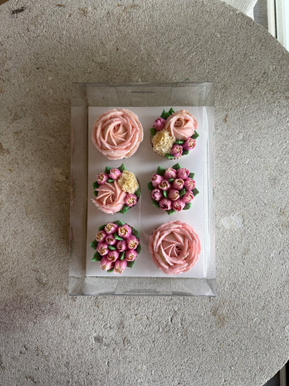 Luxury 6-Cupcake Clear Box - Set of 10